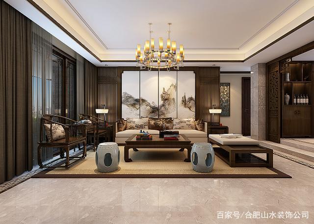 健明迪装修装饰公司为您解读：2020年现代中式客厅设计