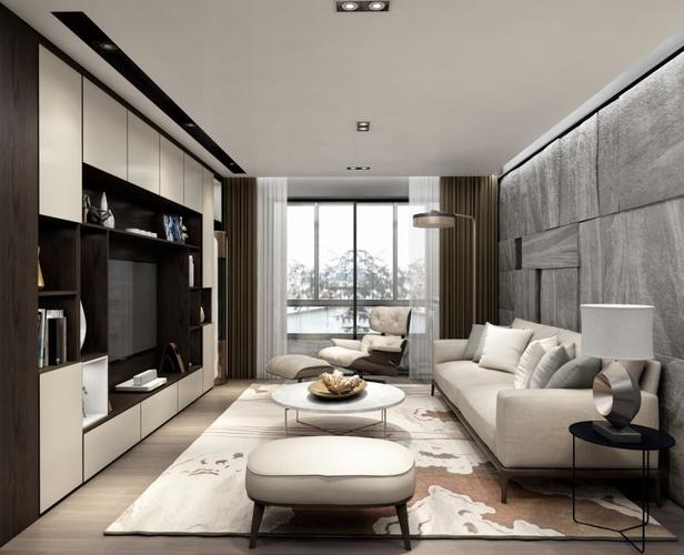 89㎡小户型，后现代简约风格少不了粉色 | 装修效果图